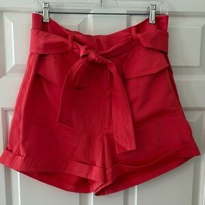 Express Women's Coral Belted Shorts